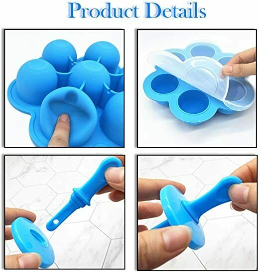 2 Pack Silicone Popsicle Maker Molds- 7-cavity Mini DIY Ice Pop Mold With Stick - Fresh Stock Dated December 2025