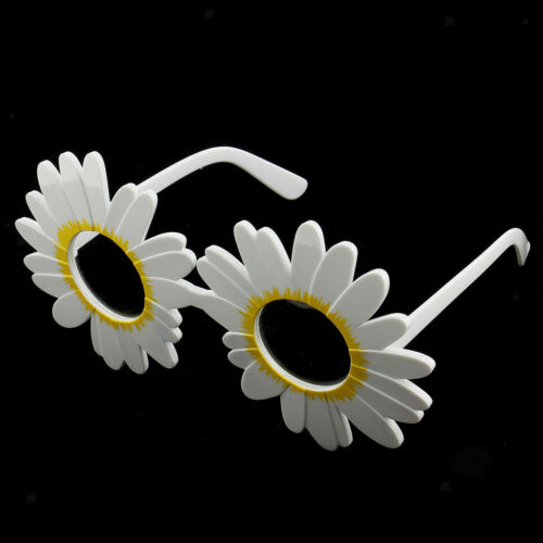 Novelty Daisy Eyeglasses Flower Glasses Fancy Dress Funny Sunglasses White - Fresh Stock Dated December 2025