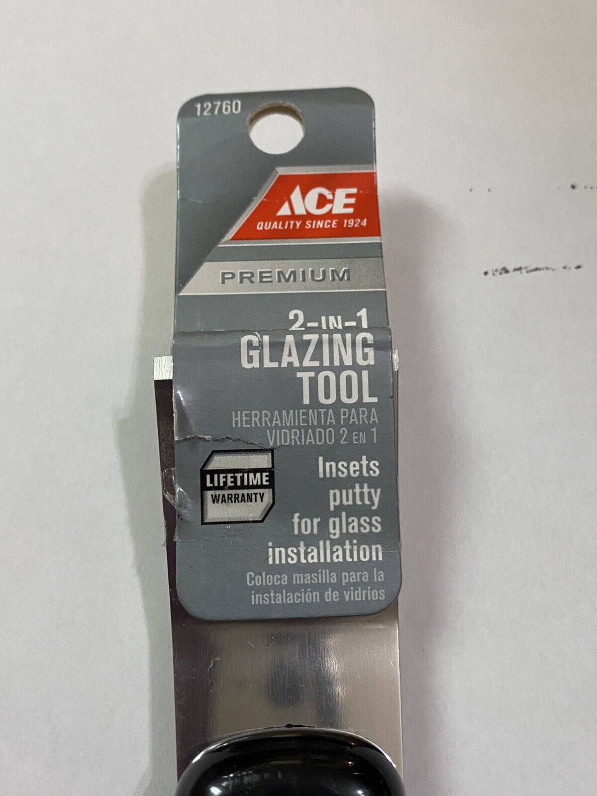 2 in 1 Tool Scrapper Putty Glass SHARP Edges End Tool End Glazing Tool NEW 12760 - Fresh Stock Dated February 2026