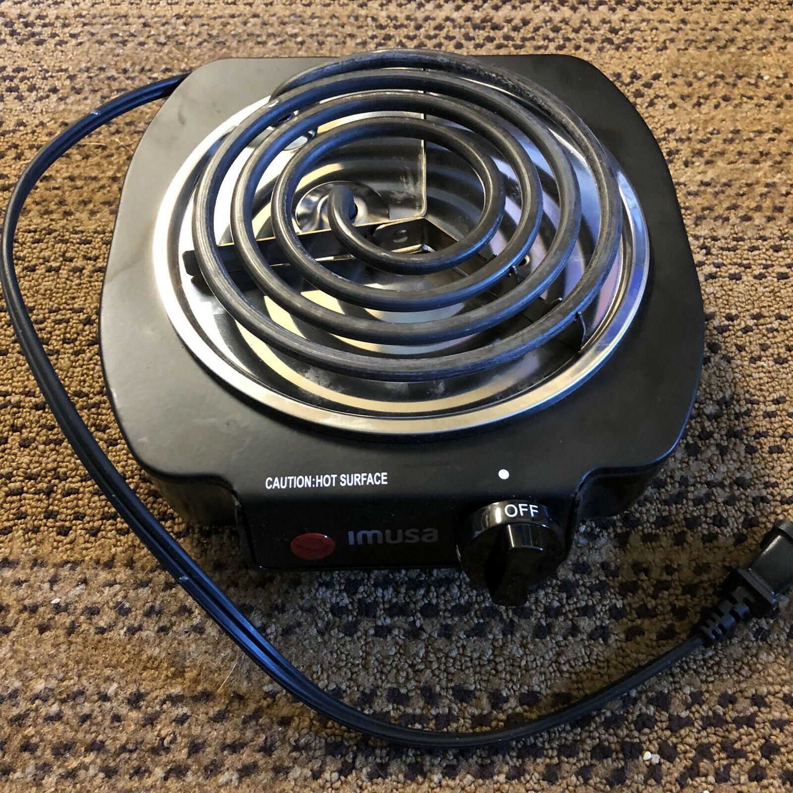 Imusa 1100W Electric Single Burner, Camping, Dorm, Travel, Household - Fresh Stock Dated December 2025