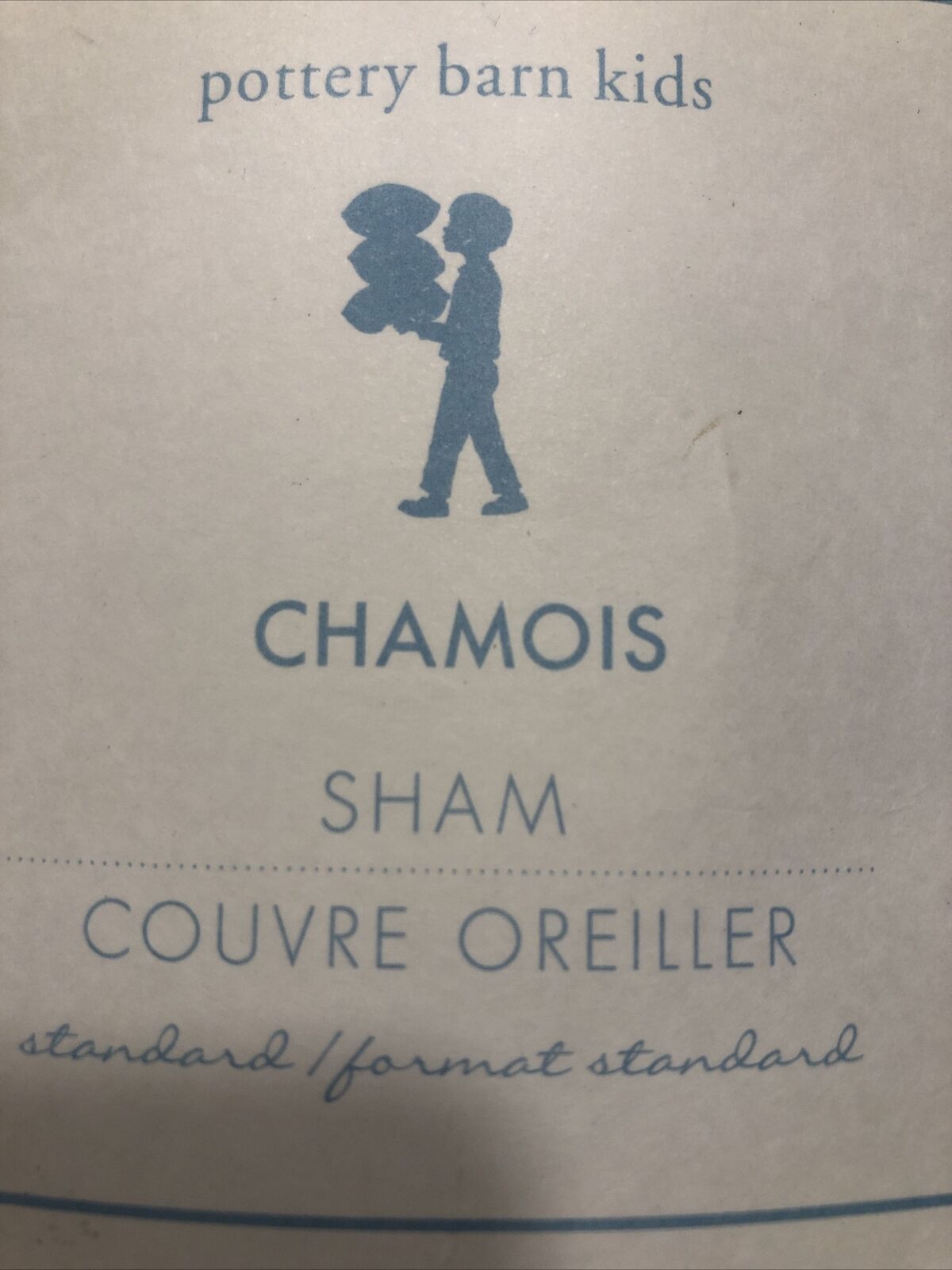 NEW Pottery Barn Kids Pink Chamois Standard Sham 20 by 26 envelope closure - Fresh Stock Dated January 2026