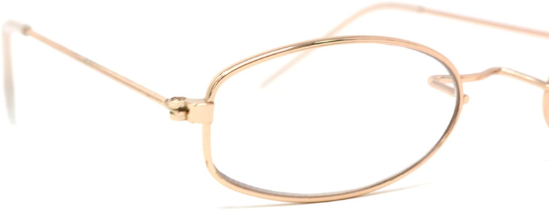 Skeleteen Old Man Costume Glasses - Gold Oval Granny Dress Up Eyeglasses - 1 Pai - Fresh Stock Dated February 2026
