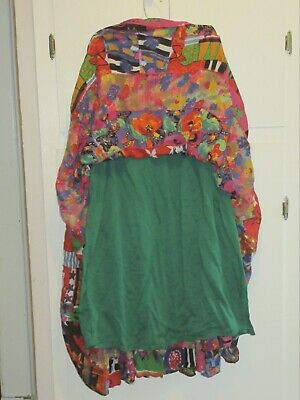 Vintage Colorful Rainbow Boho Gypsy Peasant Patchwork Gauze Maxi Skirt One Size - Fresh Stock Dated February 2026