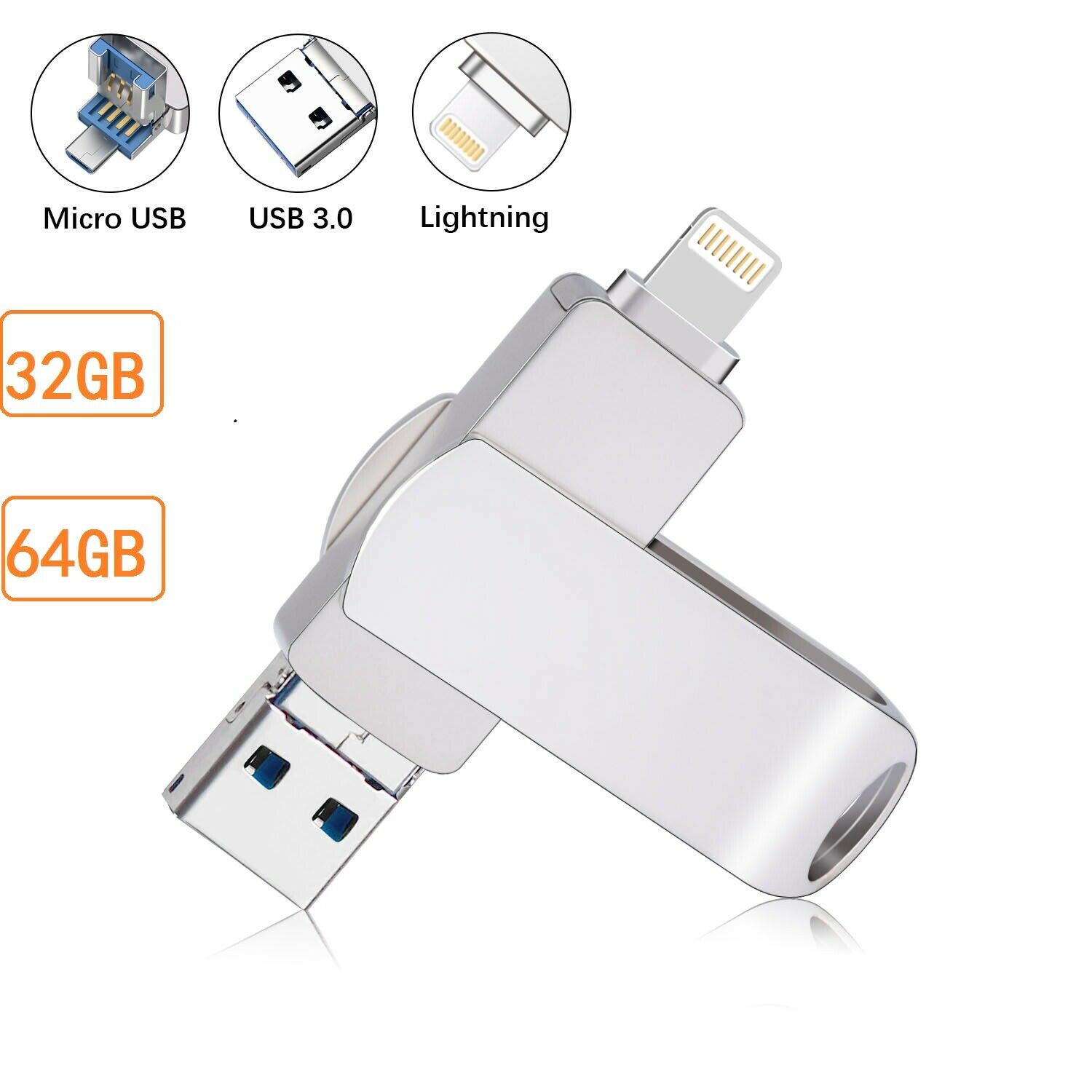 64GB Type C Ultra Dual USB 3.0 Flash Pen Drive Thumb Storage stick for Apple - Fresh Stock Dated February 2026