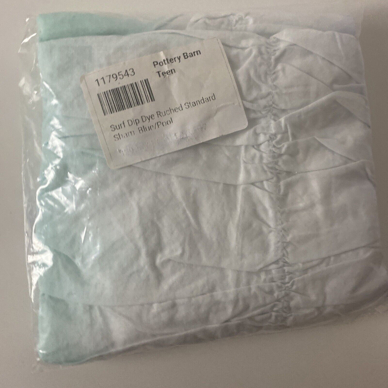 Pottery Barn Teen Surf Ombre Sham -Surf Dip Dye Ruched Standard Size - Fresh Stock Dated February 2026
