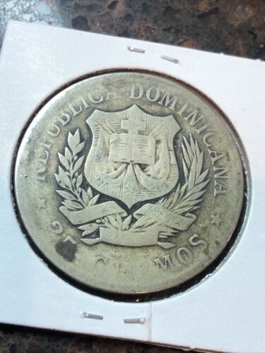 DOMINICAN REPUBLIC SILVER 1 PESO 1897 A - Fresh Stock Dated February 2026