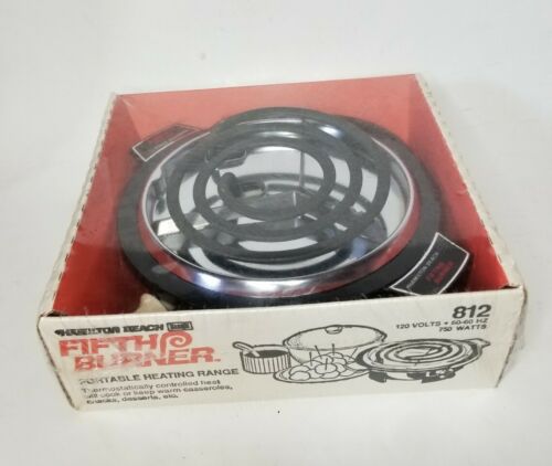 Hamilton Beach Fifth Burner 812 New Sealed in Original Package Vintage USA Made - Fresh Stock Dated December 2025