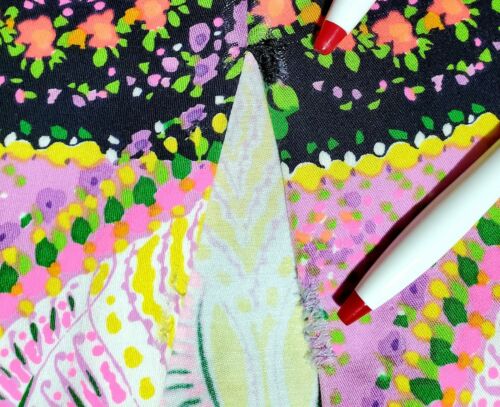 Vintage 1960s Handmade Neon Psychedelic Floral Skirt - Fresh Stock Dated February 2026