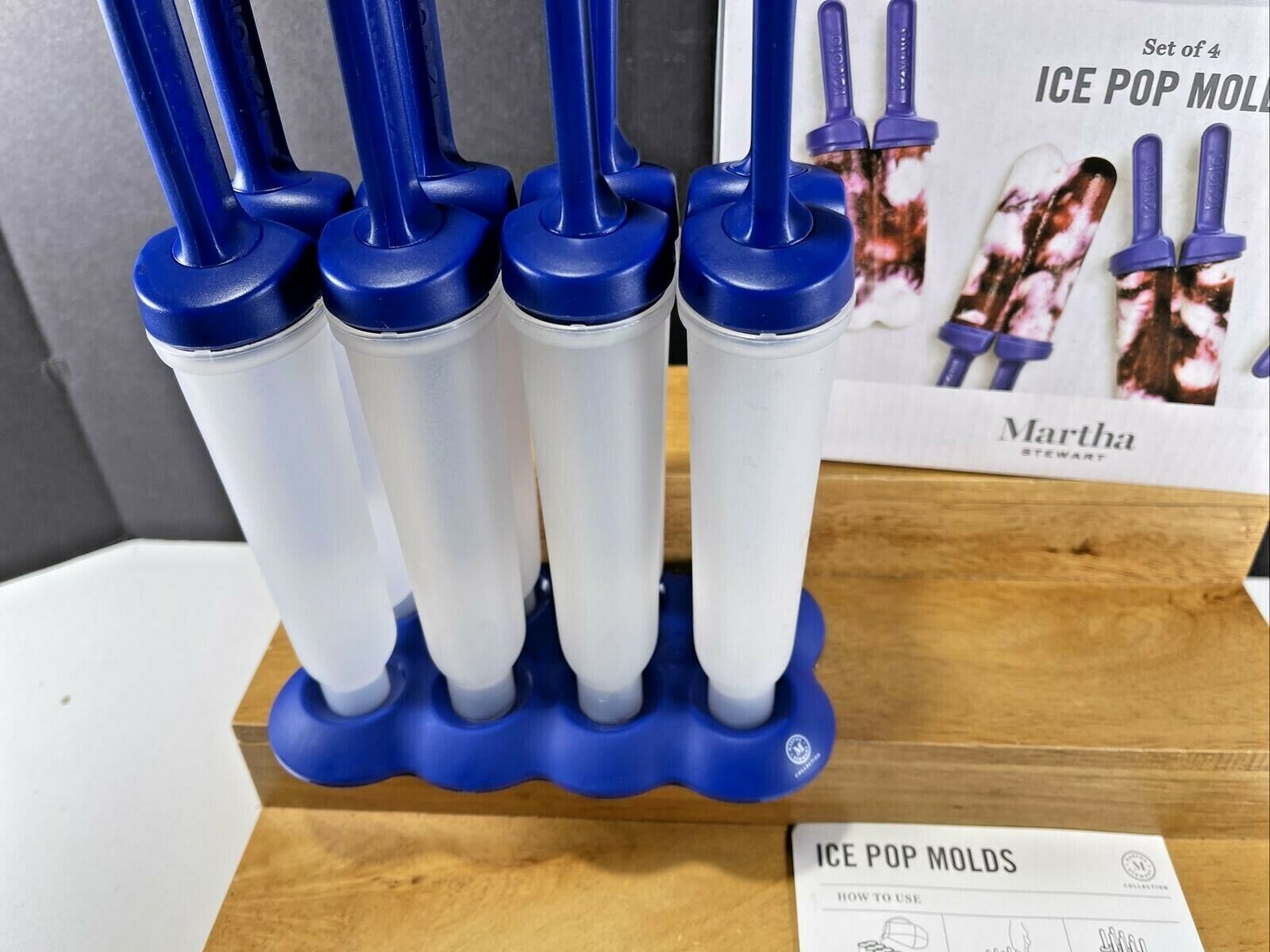 Set of 4 Martha Stewart Collection Popsicle Molds - Fresh Stock Dated December 2025