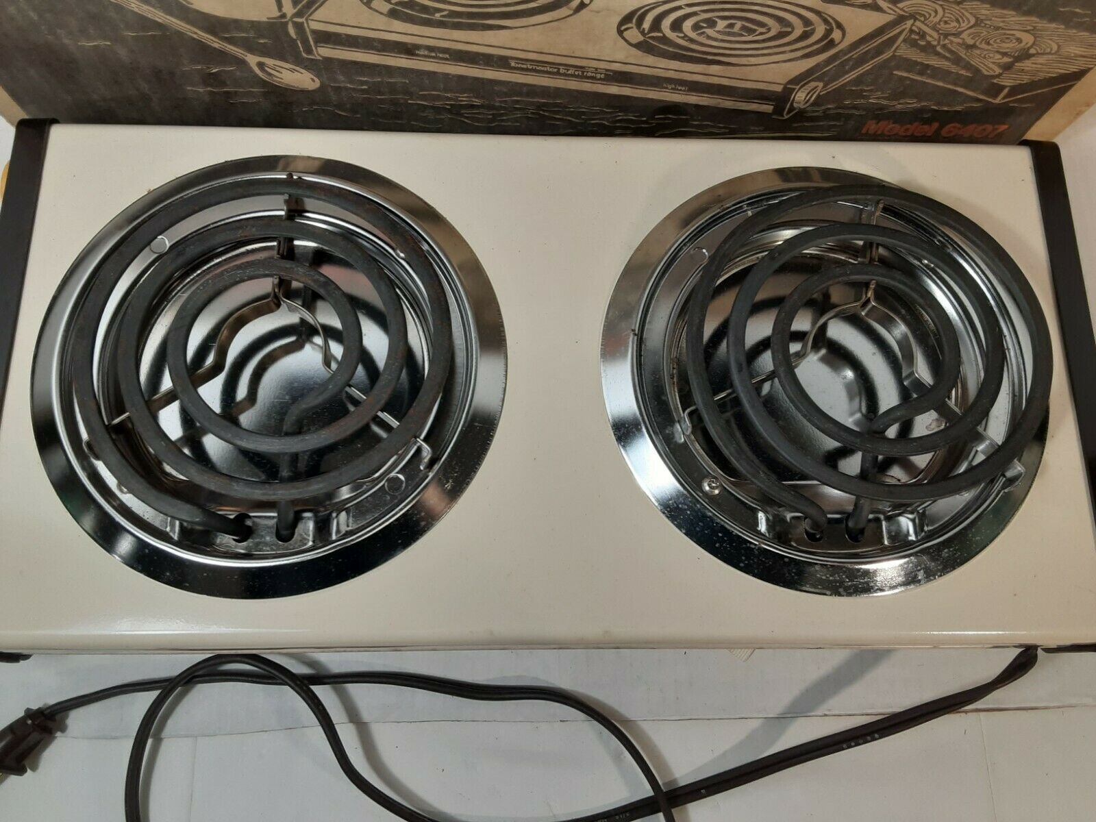 Vintage Toastmaster Buffet Range Model 6407 Double Burner White Instruction Book - Fresh Stock Dated December 2025