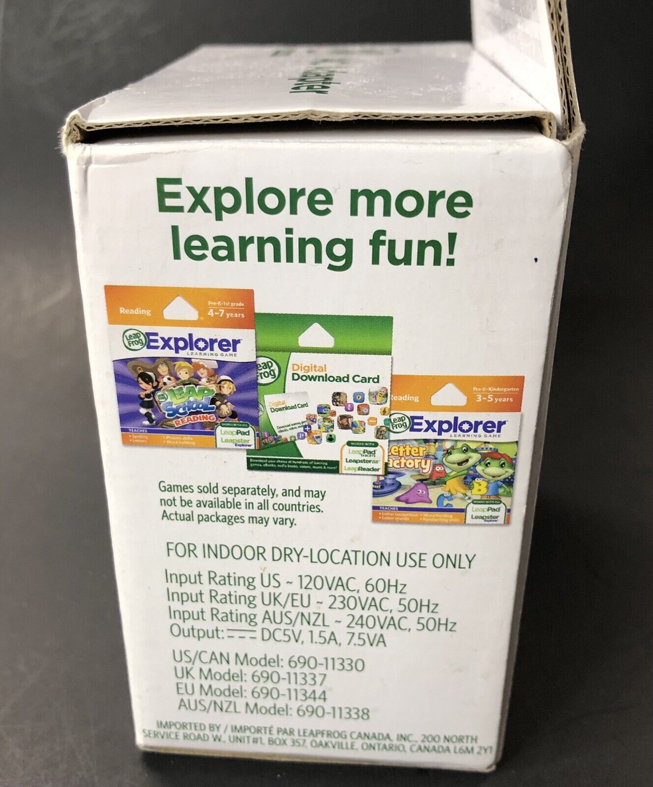 Leap Frog AC Adapter  For LeapPad Ultra or LeapReader -New- - Fresh Stock Dated February 2026