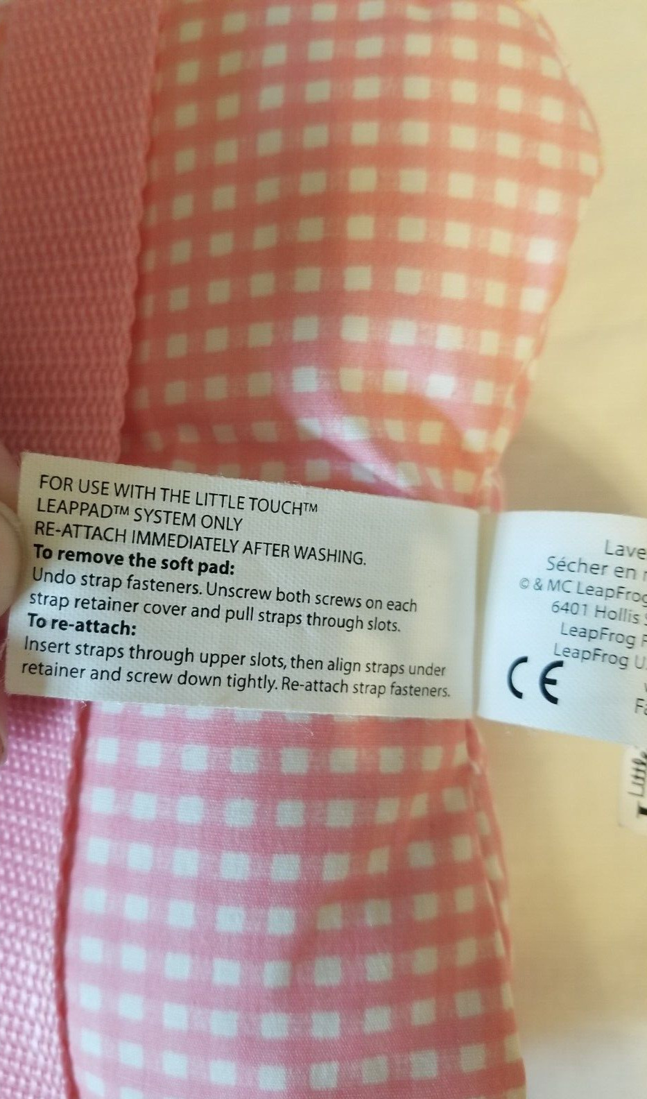 Pink and White Pillow Pad Replacement Part For Leap Frog Little Touch Leap Pad - Fresh Stock Dated February 2026