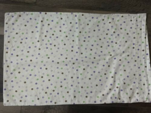 Pottery Barn Kids 2 Standard Pillowcases~Purple Green & Brown Polka Dots~100%... - Fresh Stock Dated December 2025