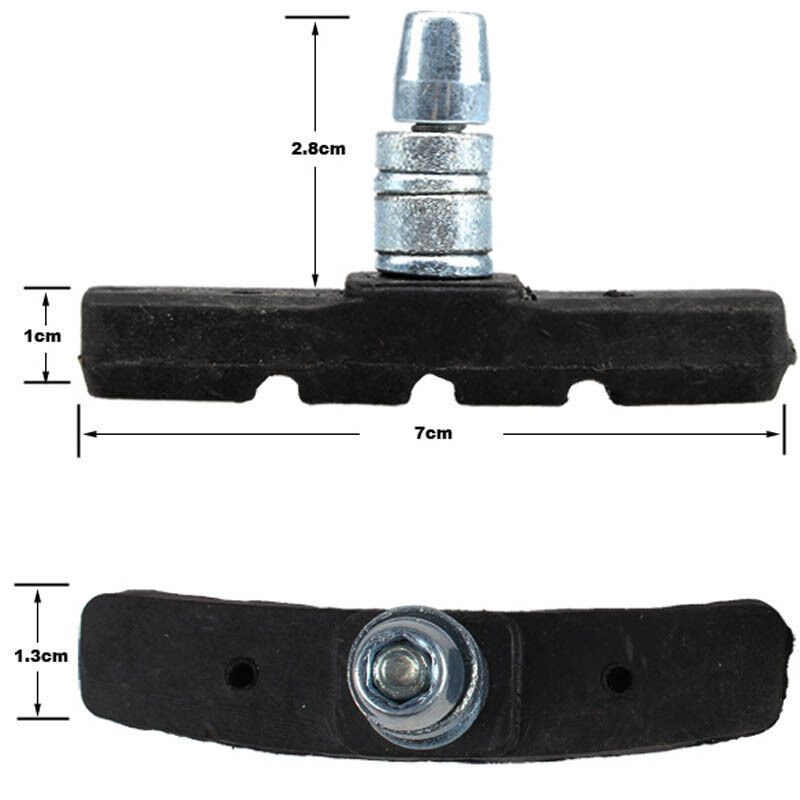 2 Pair Mountain Bike  Cycling V Brake Holder Pads   Rubber Durable  Performance - Fresh Stock Dated December 2025