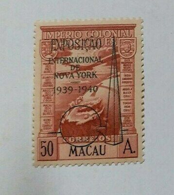 MACAO MACAU1939 AIRMAIL 50a  New York Exposition overprint Sc C13 Mi 326 MLH - Fresh Stock Dated February 2026