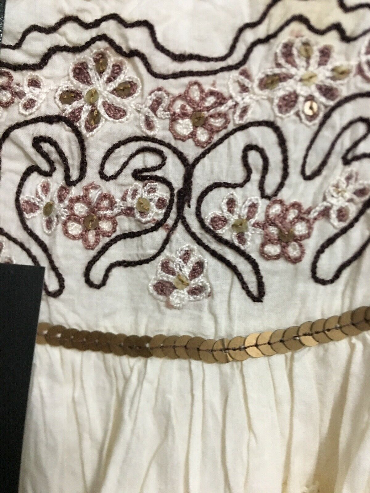 NEW  Size- M Karma Highway Cotton Skirt Embroidered Sequins Lace Full - Fresh Stock Dated February 2026