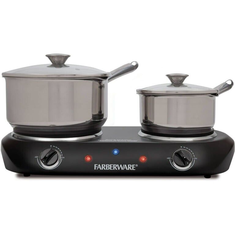 Farberware FH202-D11 Double Burner - Open Box  Return - Tested - Fresh Stock Dated February 2026