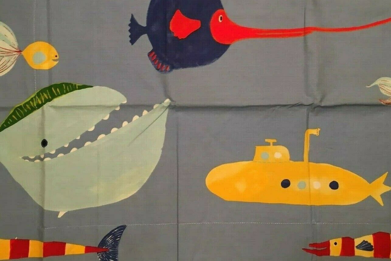Pottery Barn Kids Pillow Sham UNDER THE SEA Standard Fish Submarine Nautical - Fresh Stock Dated January 2026