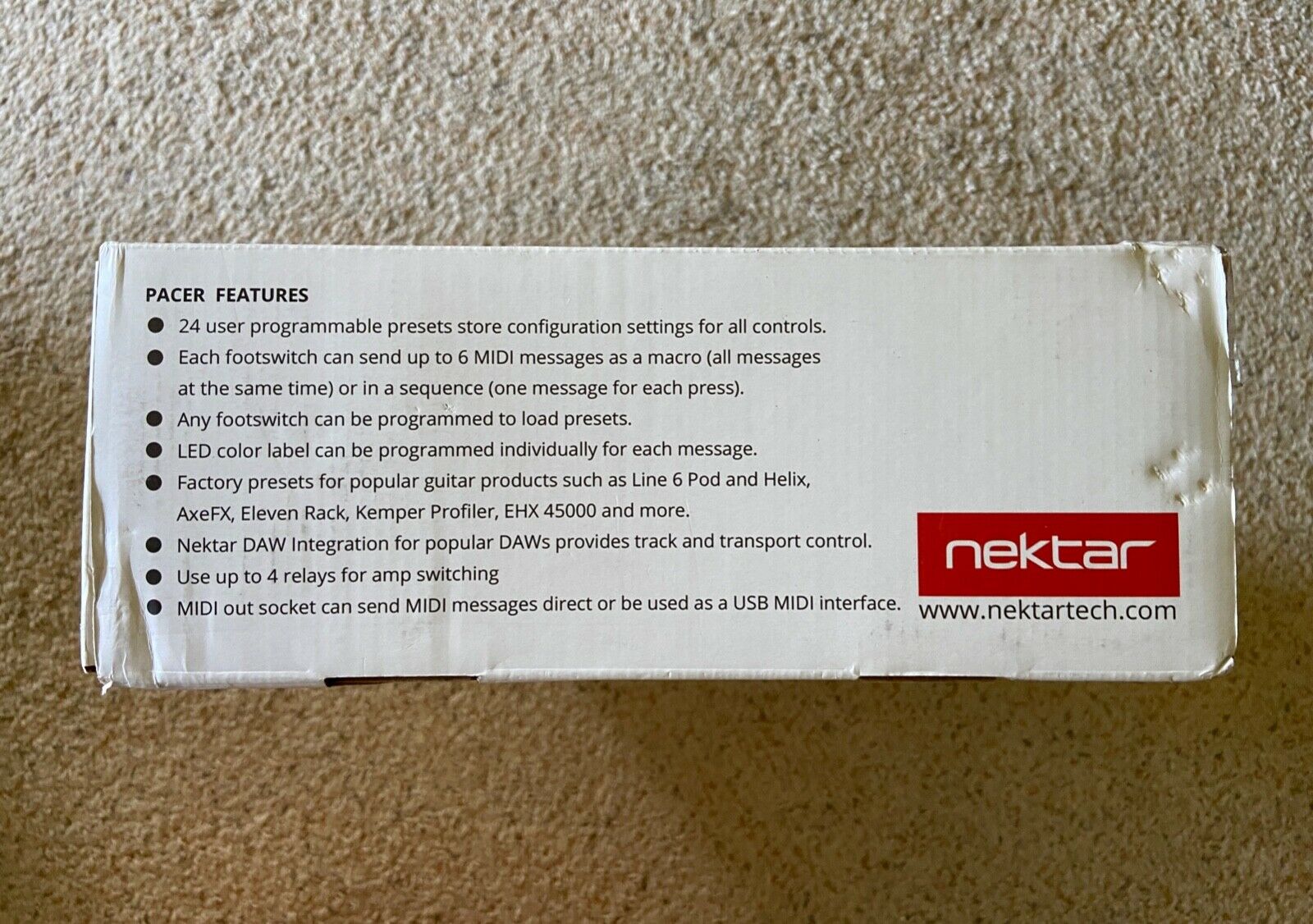 Nektar PACER MIDI Footswitch 4 use as DAW Guitar Keyboard Looper Foot Controller - Fresh Stock Dated February 2026