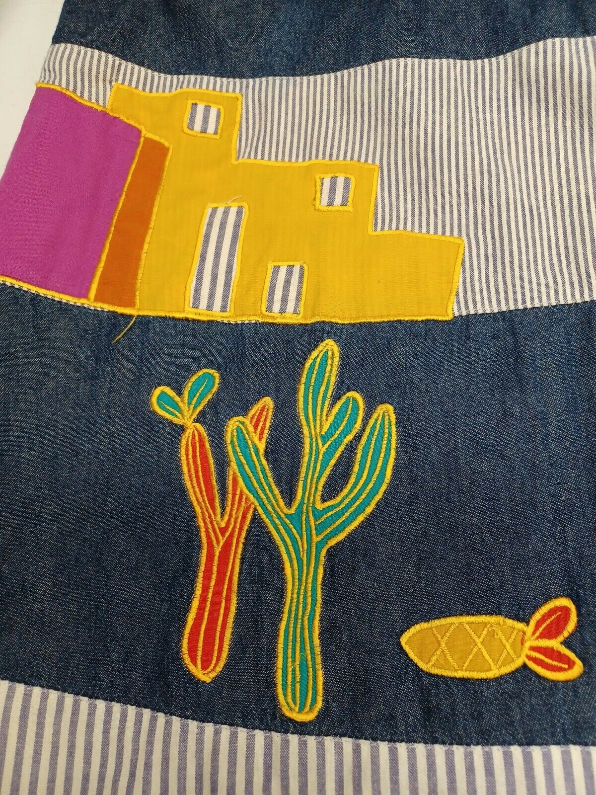 Vtg 80's Womens Southwestern Embroidered Pink Skirt Square Dancing Pockets Sz  L - Fresh Stock Dated March 2026