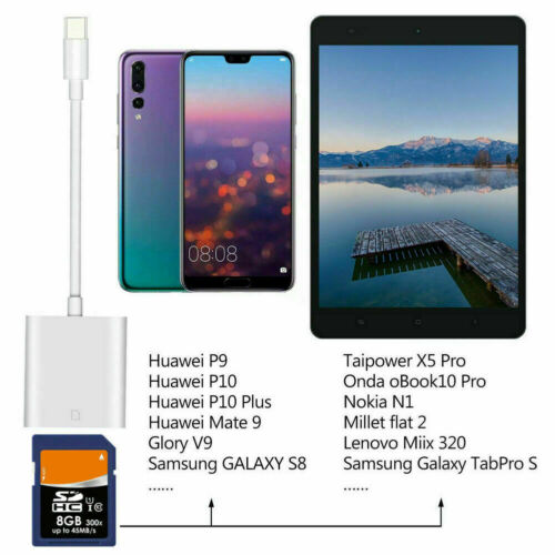 Type C to SD Card Reader Digital Camera Reader Adapter Trail Game Camera Viewer - Fresh Stock Dated February 2026