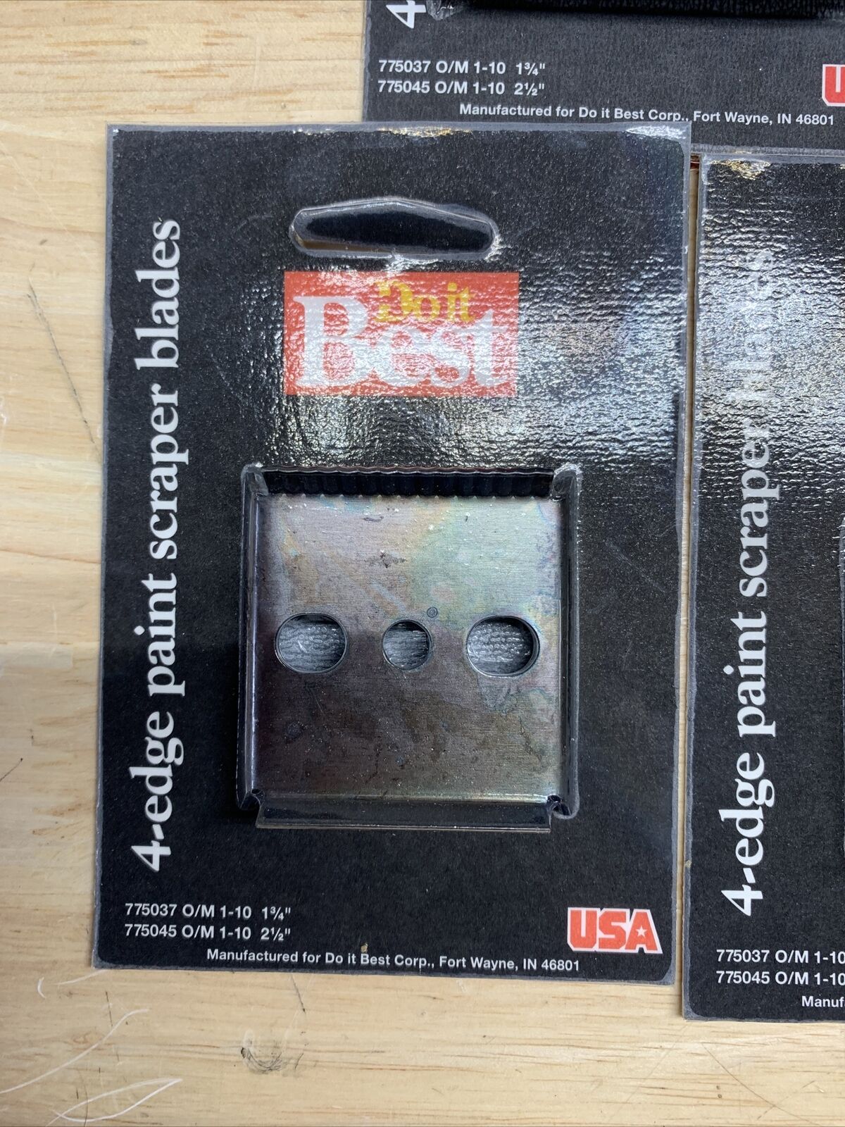 Doit Best 4-edge paint scraper blades (2 blades Per Pk) 2 1/2”&1 3/4” - Fresh Stock Dated February 2026