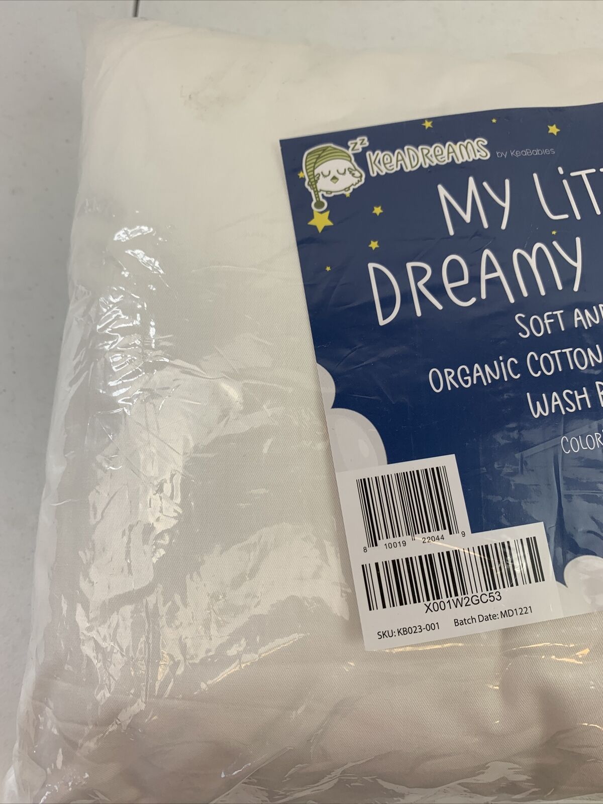 KeaBabies Toddler Pillow w/ Pillowcase 13x18 My Little Dreamy Pillow Soft White - Fresh Stock Dated February 2026