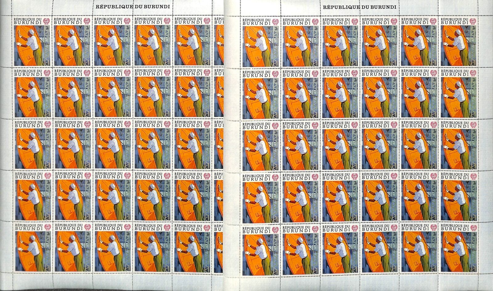 [OP998] Burundi 1969 lot of 6x 4 sheets very fine MNH - Fresh Stock Dated December 2025