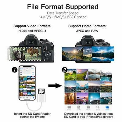 SD Memory Card Reader iPhone iPad Camera Trail Adapter Support System Portable - Fresh Stock Dated February 2026