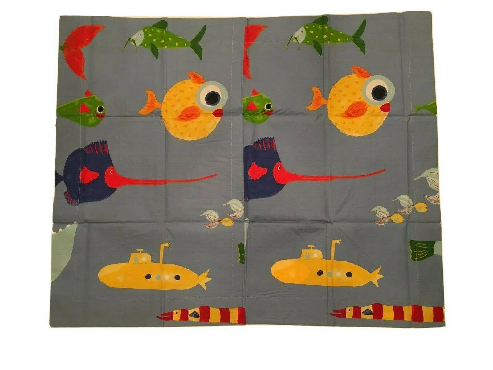 Pottery Barn Kids Pillow Sham UNDER THE SEA Standard Fish Submarine Nautical - Fresh Stock Dated January 2026
