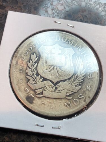 DOMINICAN REPUBLIC SILVER 1 PESO 1897 A - Fresh Stock Dated February 2026