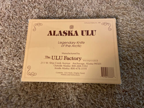 NEW Alaska ULU Legendary Knife Of The Arctic-the Ulu Factory, 1993, Stand, Instr - Fresh Stock Dated December 2025