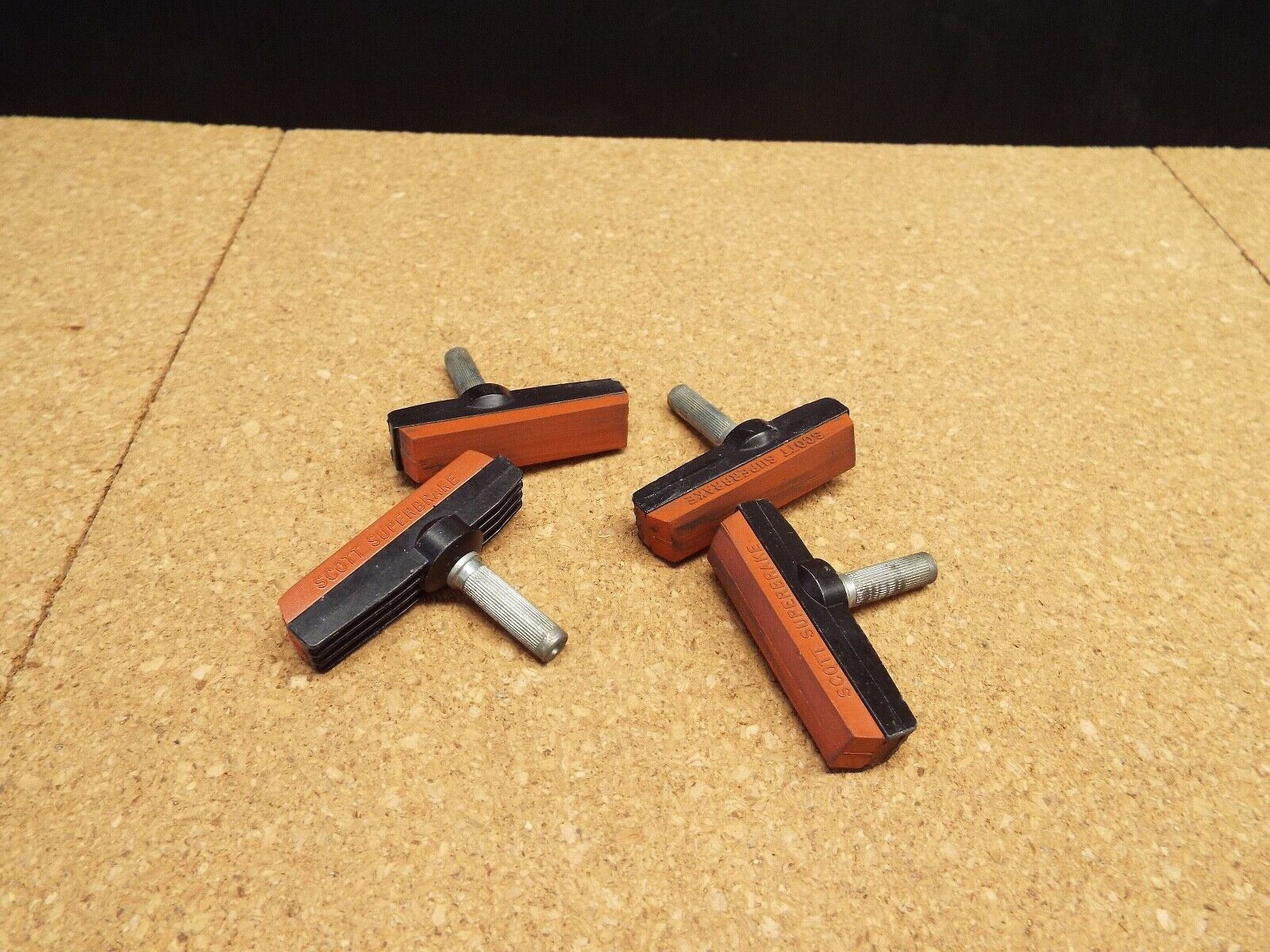 Scott Mathauser CANTILEVER bicycle brake finned pads , lot of 4 - Fresh Stock Dated February 2026