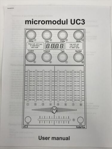 Faderfox UC3 Micromodual controller - Fresh Stock Dated February 2026
