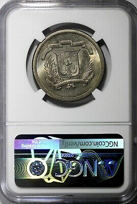 Dominican Republic Copper-Nickel 1978 1/2 Peso NGC MS64 Mintage-296,000 KM#52(0) - Fresh Stock Dated December 2025