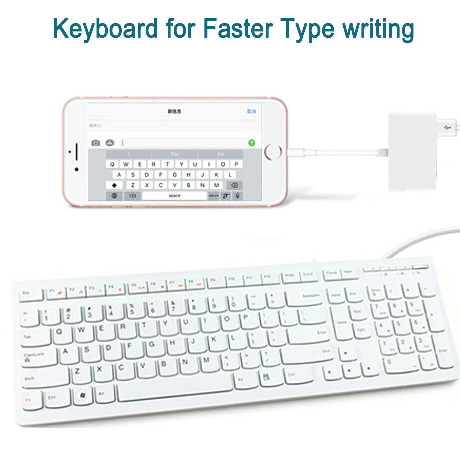 Dual USB OTG Adapter U Flash Disk Mouse Camera Kit Card Reader for iPhone iPad - Fresh Stock Dated February 2026