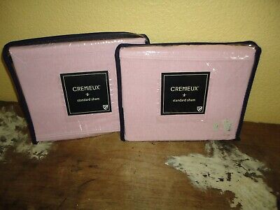 DANIEL CREMIEUX CLASSIC OXFORD PINK CHAMBRAY (2) STANDARD PILLOW SHAMS 20 X 26 - Fresh Stock Dated December 2025