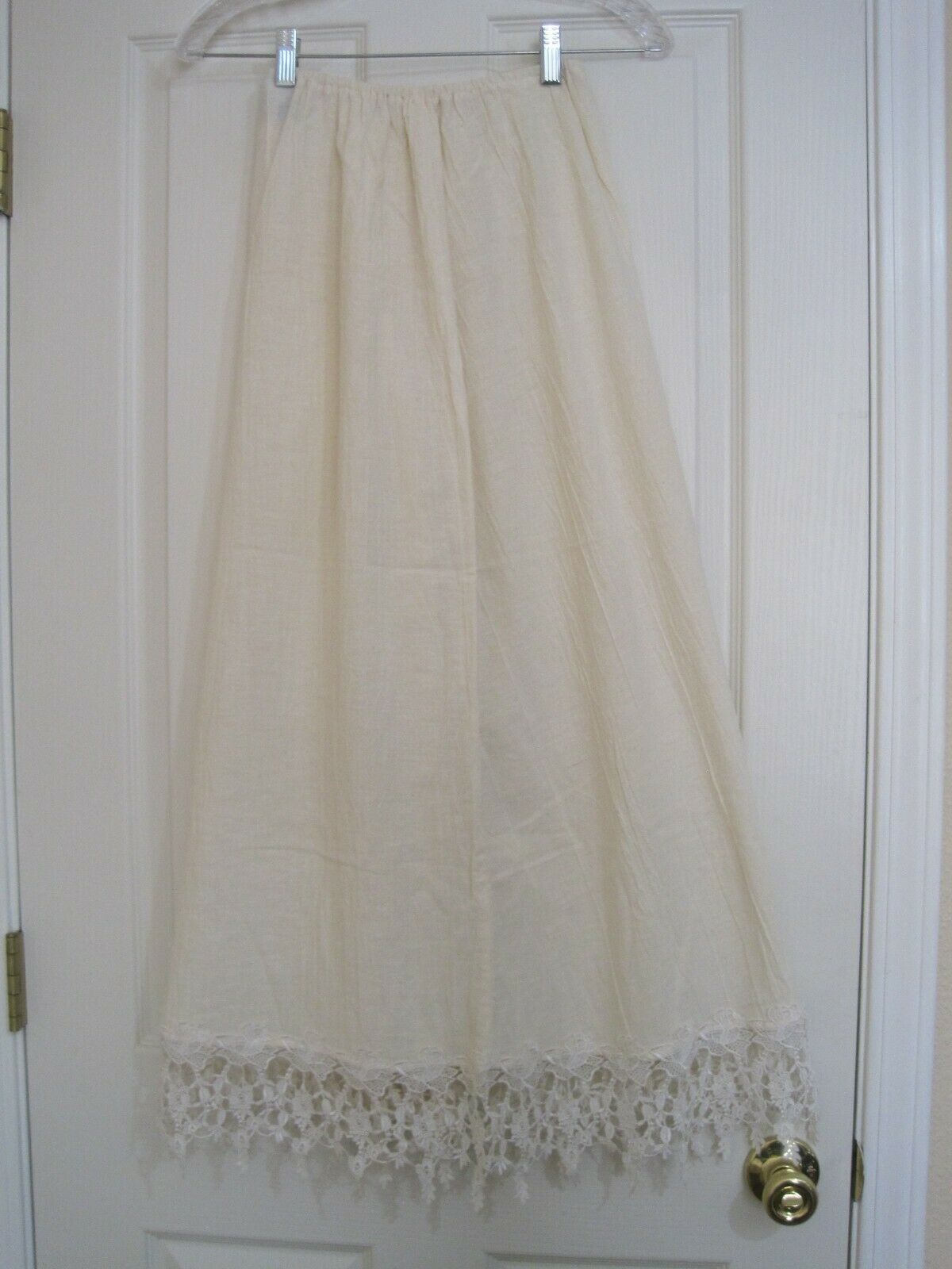 Cheyenne Outfitters Vintage Ivory Cotton Gauze Lace Bottom Boho Maxi Skirt Small - Fresh Stock Dated March 2026