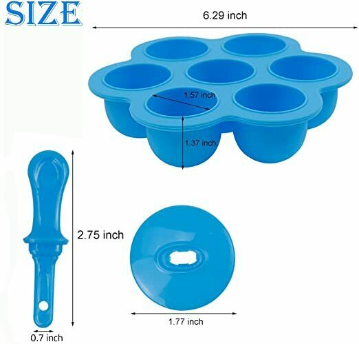 2 Pack Silicone Popsicle Maker Molds- 7-cavity Mini DIY Ice Pop Mold With Stick - Fresh Stock Dated December 2025