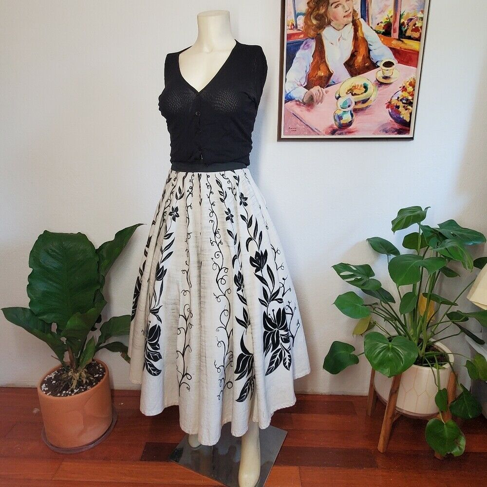 Vintage Handpainted Mexican Circle Skirt S M - Fresh Stock Dated March 2026