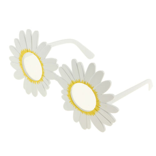 Novelty Daisy Eyeglasses Flower Glasses Fancy Dress Funny Sunglasses White - Fresh Stock Dated December 2025