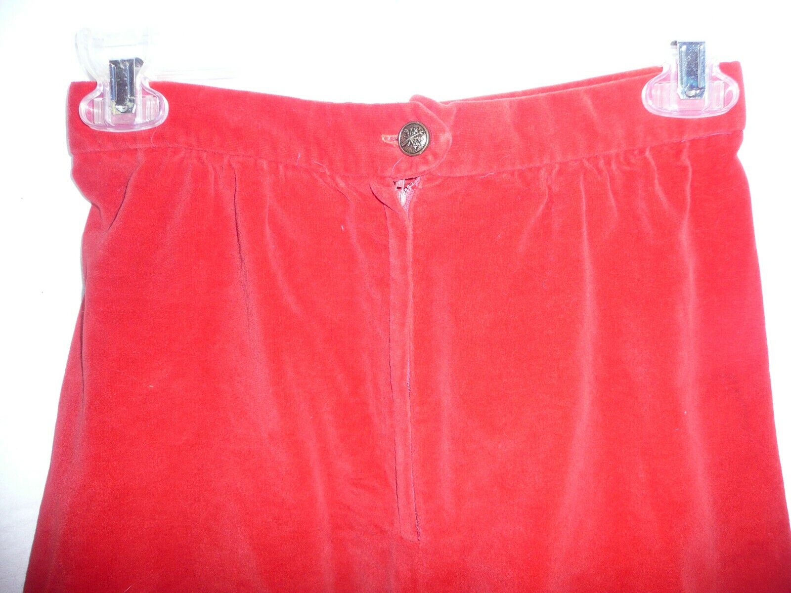 VINTAGE Velvet Skirt Red Boot Length Home Made Size 8 - Fresh Stock Dated March 2026