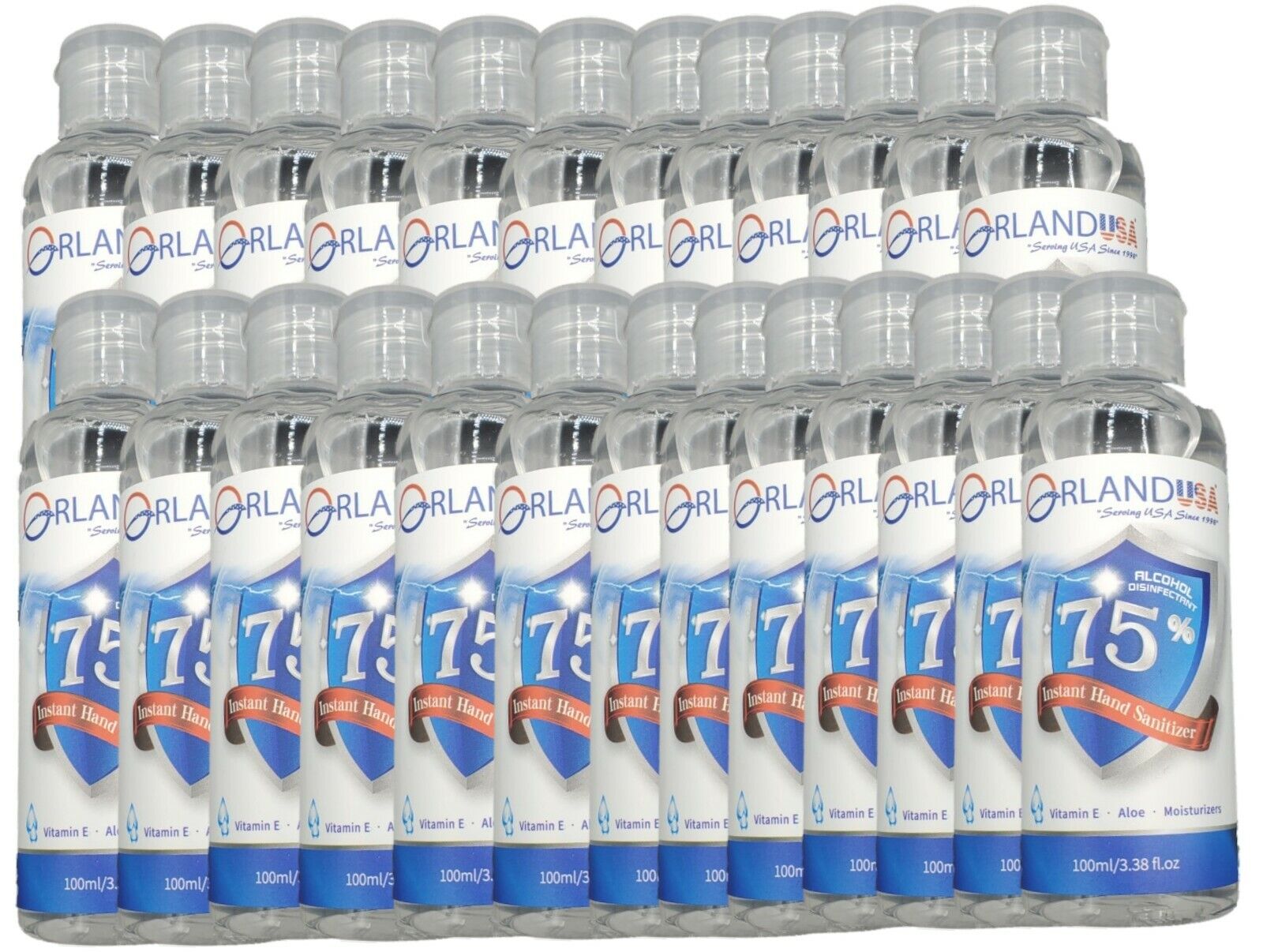 Orland Advanced 75% Alcohol Hand Sanitizer Gel, small bottles, 3.38 oz each - Fresh Stock Dated February 2026