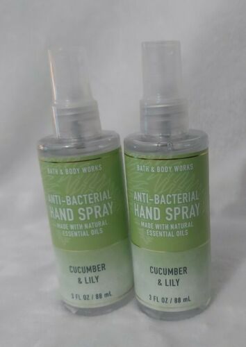 2-Pack Cucumber & Lily NEW Anti-Bacterial Spray Sanitizer 3 oz Bath & Body Works - Fresh Stock Dated February 2026