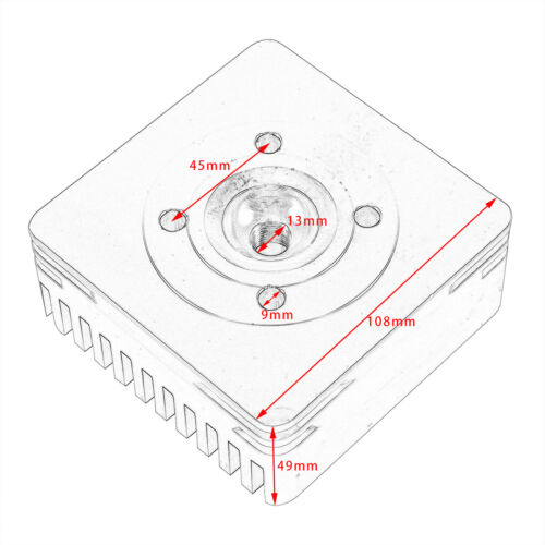 Silver Aluminum CNC Square Cylinder Head 66cc / 80cc Gas Motorized Bicycle - Fresh Stock Dated February 2026