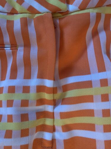 Vintage 60s Haymaker Orange White Yellow Plaid Mod Skort Size 6 - Fresh Stock Dated February 2026