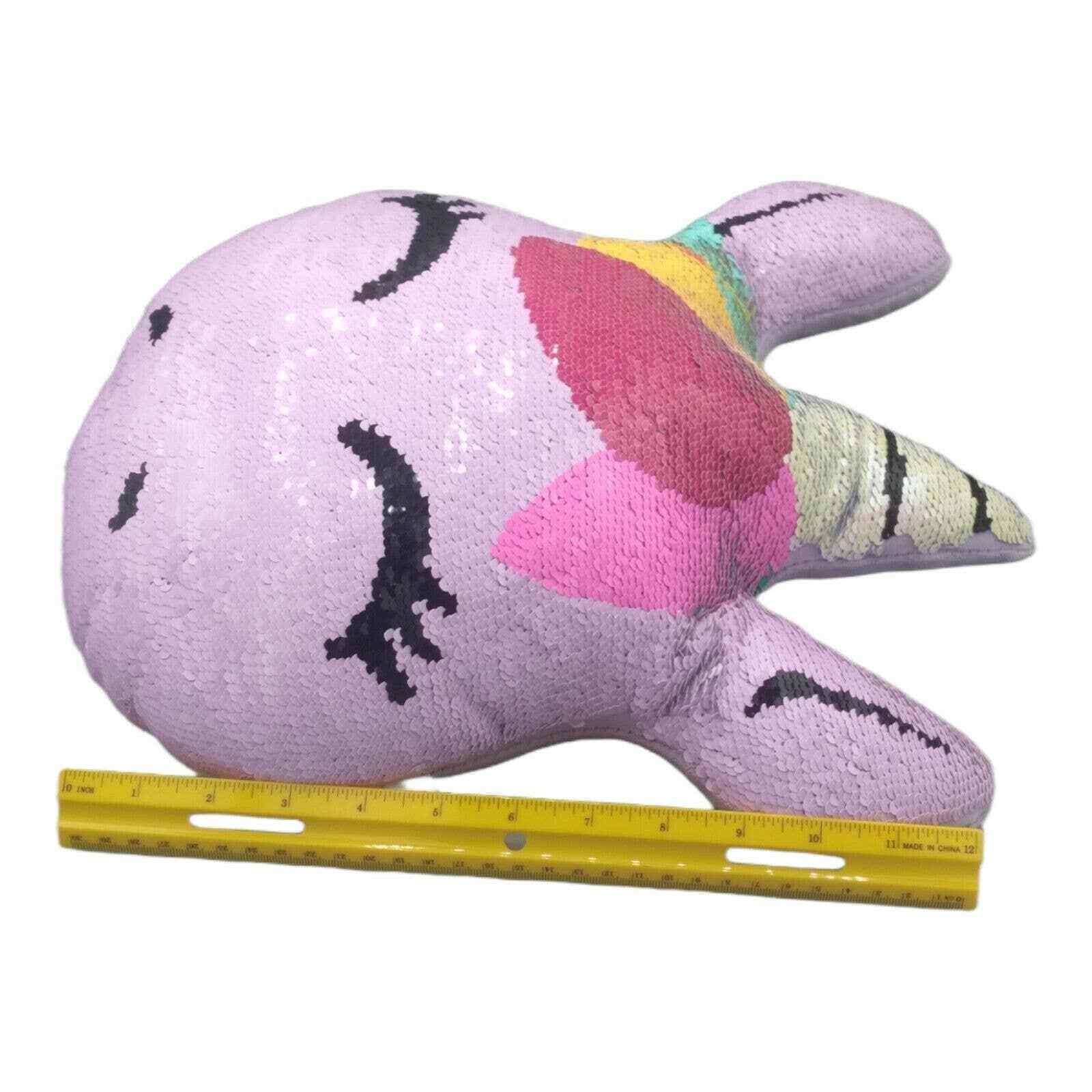 ISCREAM Unicorn Reversible FLIP Sequin Throw Pillow White Purple Girl Room Decor - Fresh Stock Dated February 2026