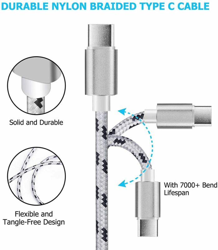 Google Pixel 2 Charging Cable,15FT 2Pack USB Type C Cable,Extra 15FT, Grey - Fresh Stock Dated February 2026