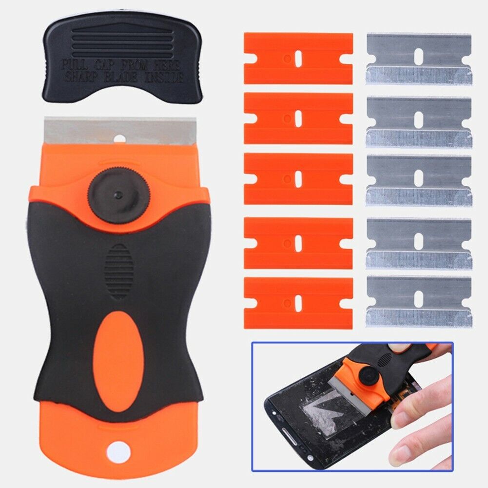 Scraper Blades Sticker Set Removal Ergonomic Non-slip handle Professional - Fresh Stock Dated February 2026