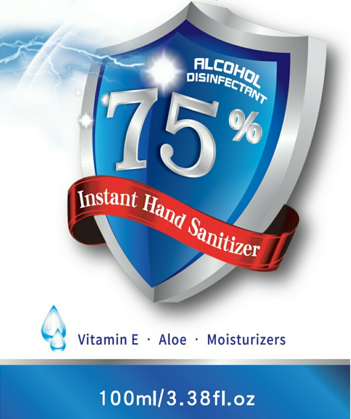 Orland Advanced 75% Alcohol Hand Sanitizer Gel, small bottles, 3.38 oz each - Fresh Stock Dated February 2026